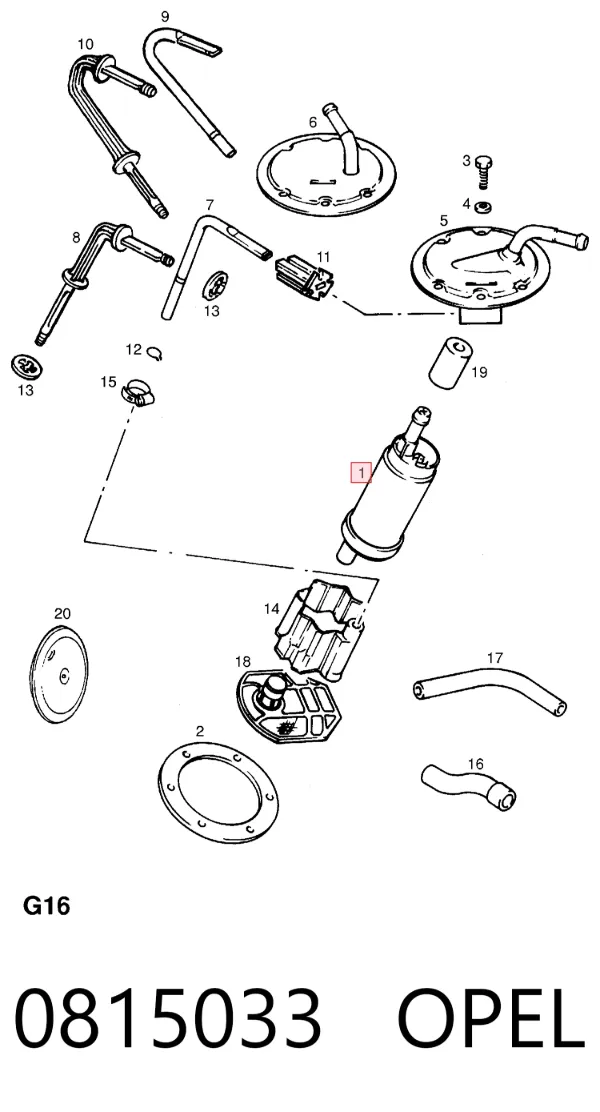 Насос паливний електричний 0815033 Opel