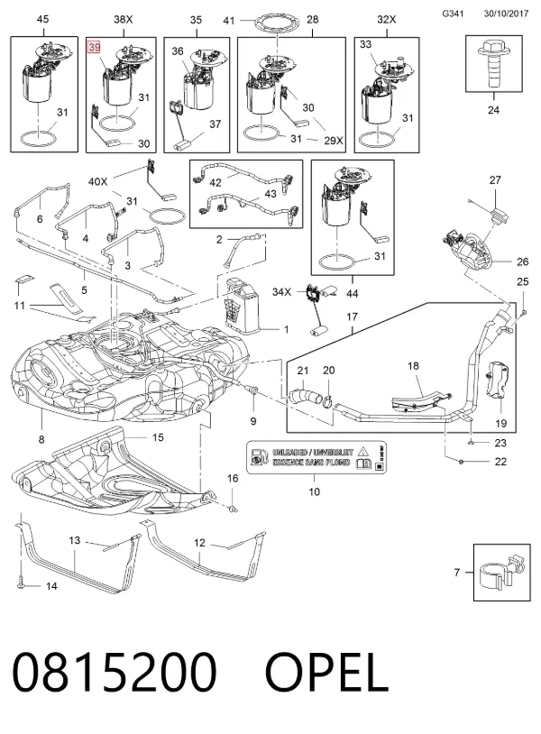 Бензонасос 13256501 Opel
