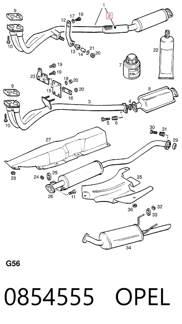 Гофра 0854555 Opel