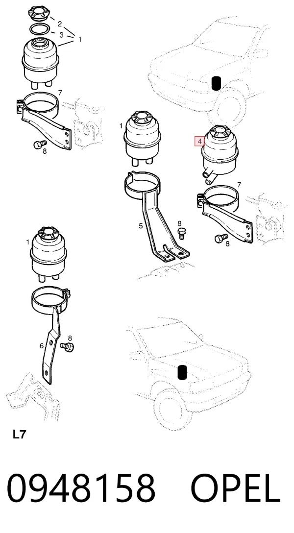 Бачок ГУР 0948158 Opel