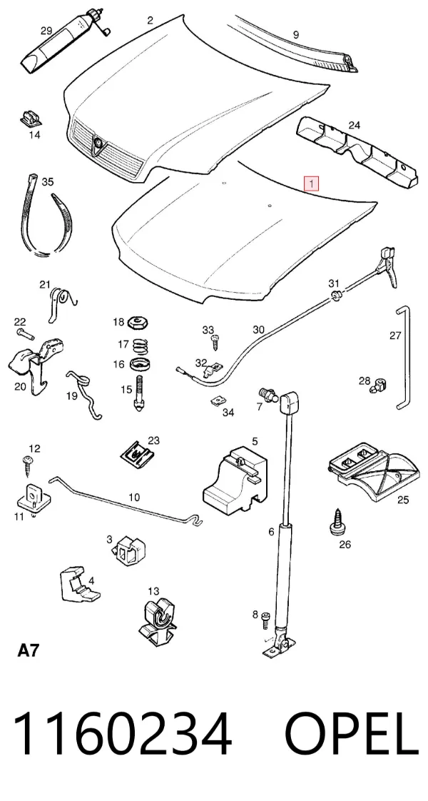 Капот 1160234 Opel