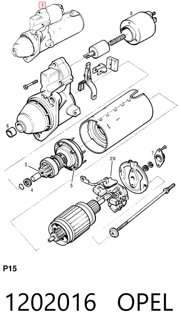 Стартер 1202016 Opel