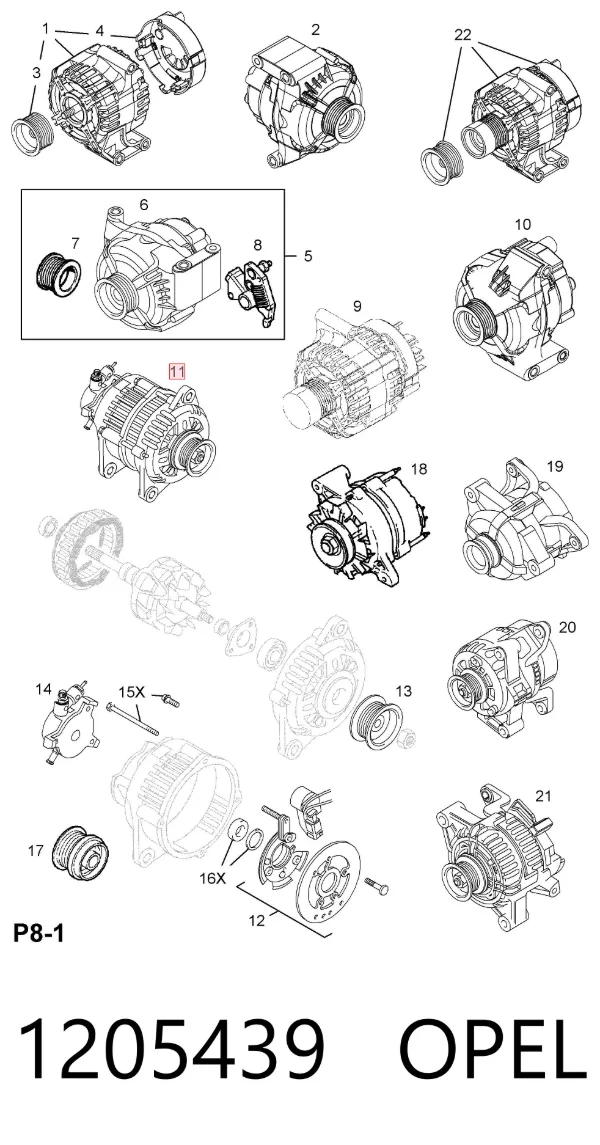 Діодний міст 1205439 Opel