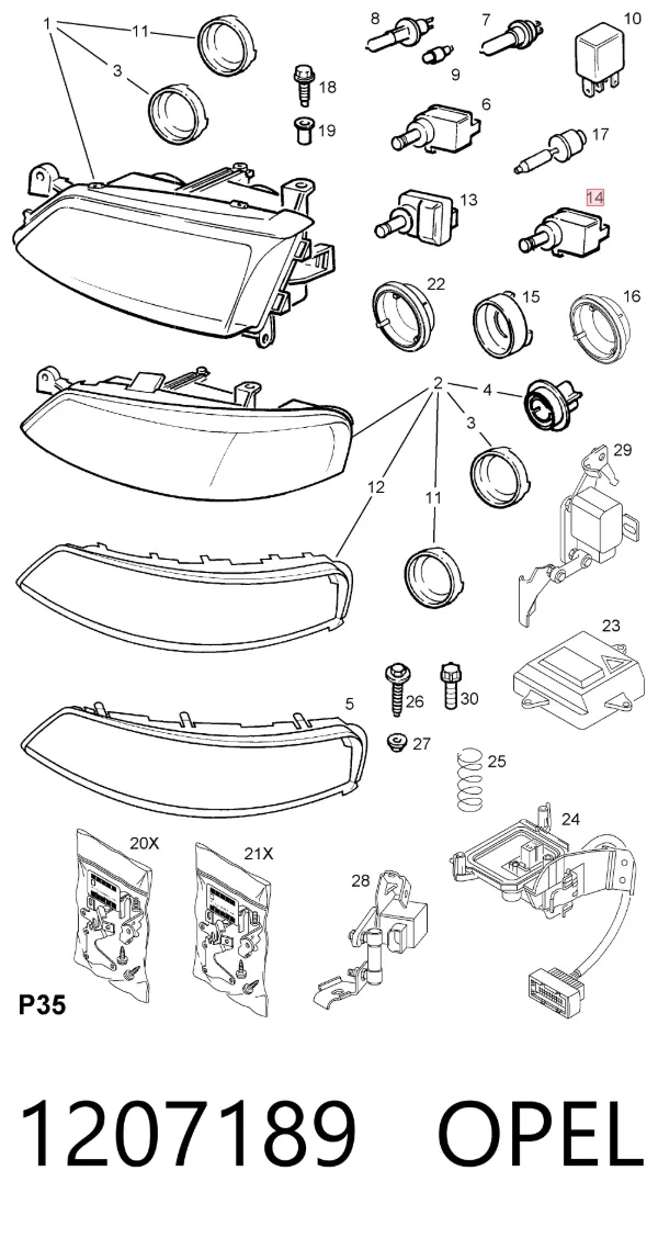 Коректор фар 9120387 General Motors