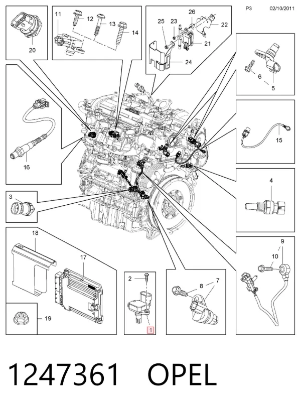 Фільтр салону 1247361 Opel