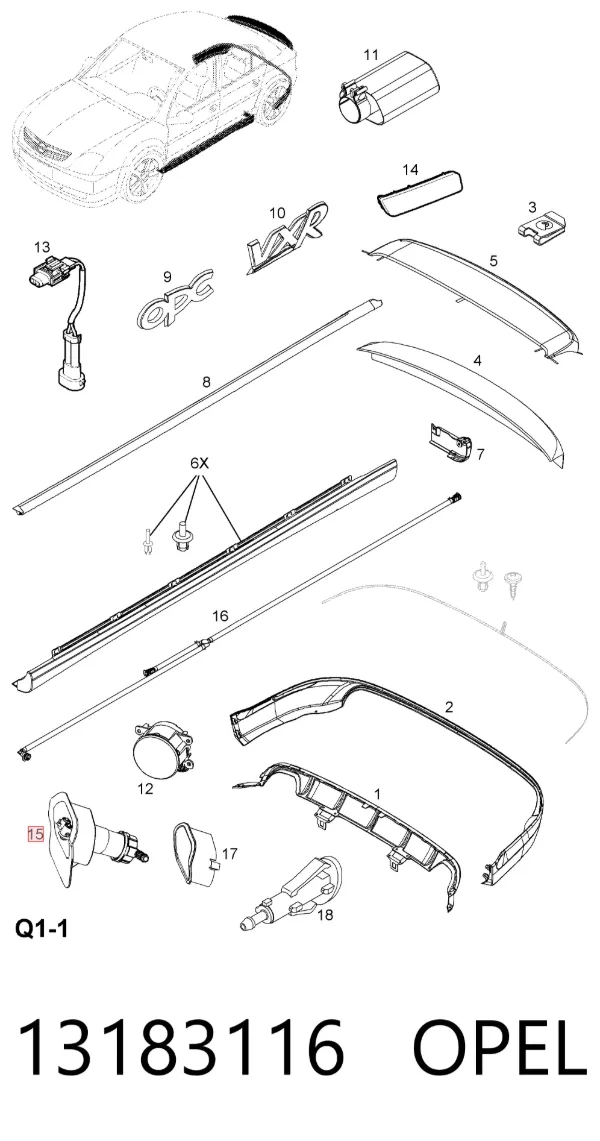 Форсунка омивача фари передньої, правої 13183116 Opel