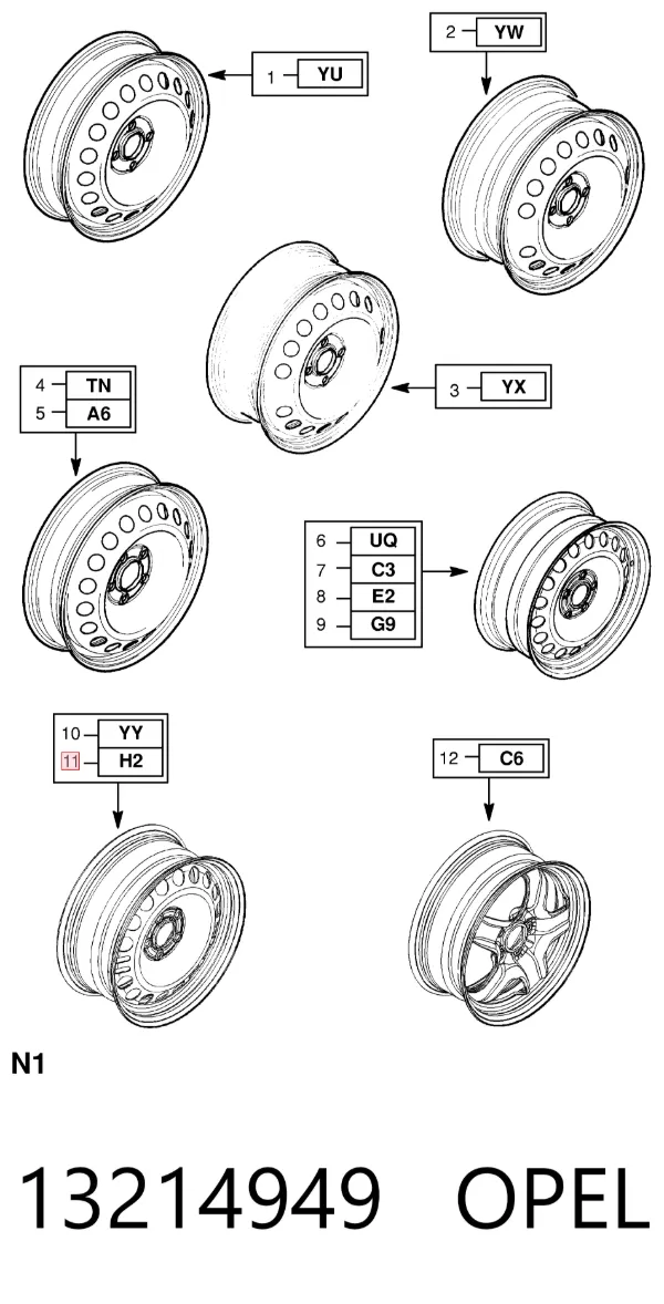  13214949 Opel