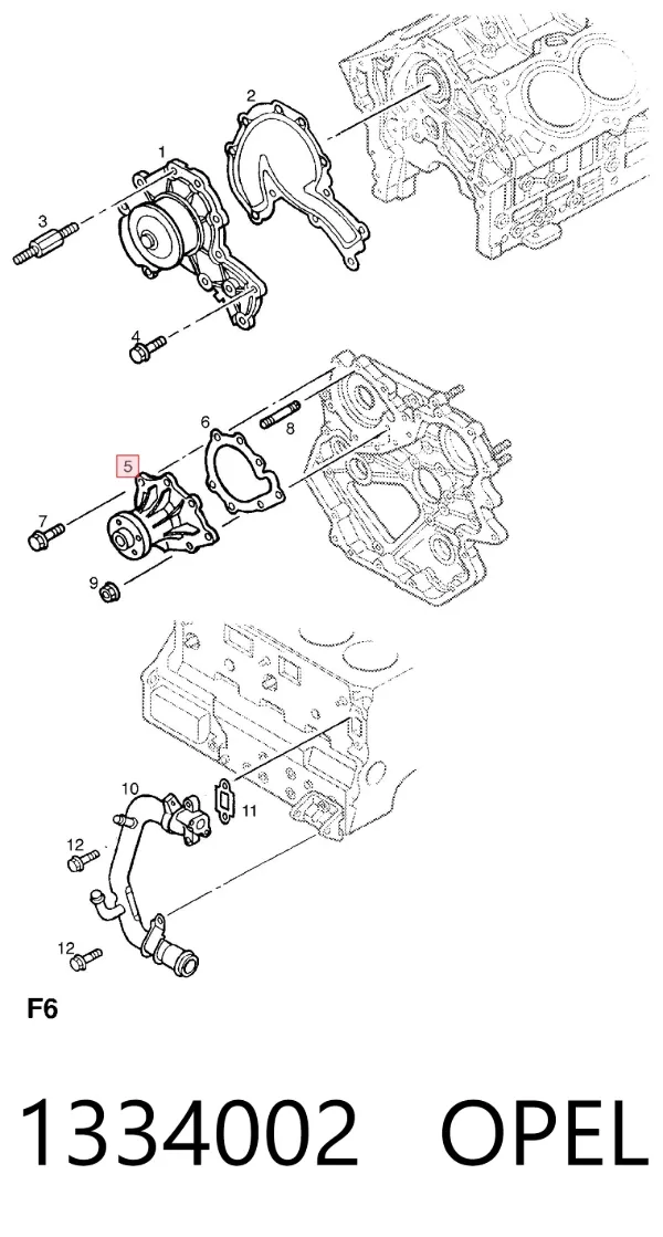 Помпа 1334002 Opel