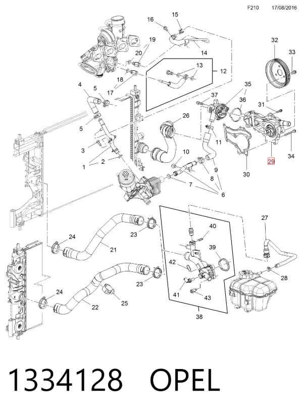 Помпа 1334128 Opel