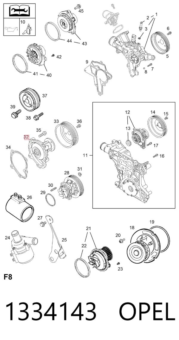 Помпа 1334143 Opel