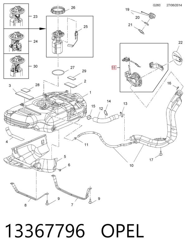 Пробка бензобаку 13367796 Opel
