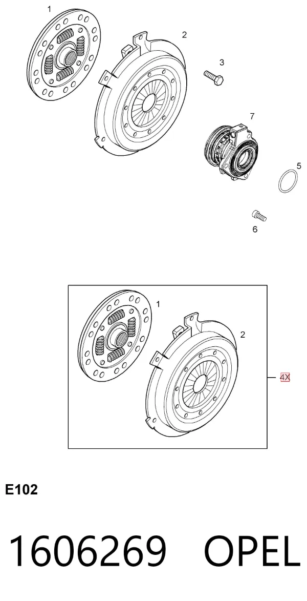 Зчеплення 1606269 Opel