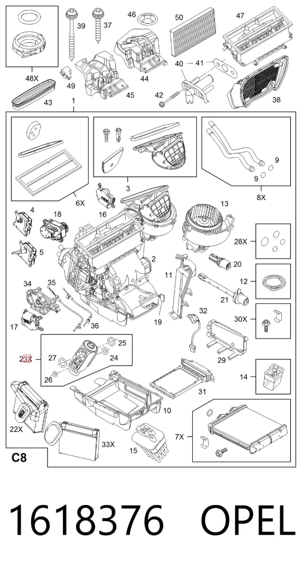Клапан TRV, кондиціонера 1618376 Opel