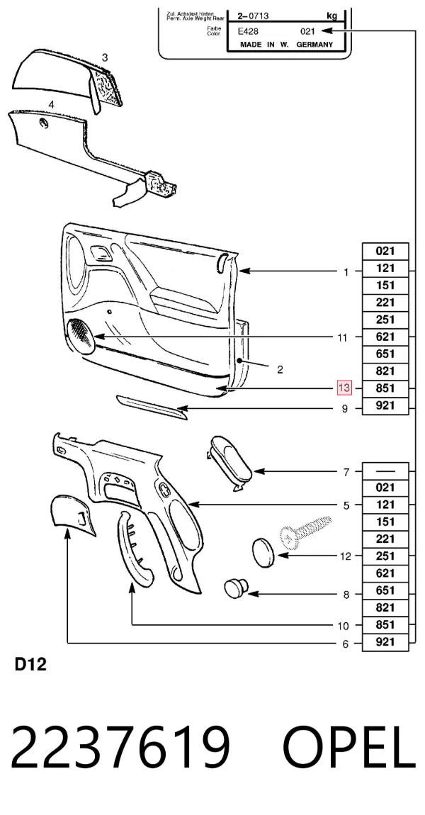 2237619 Opel