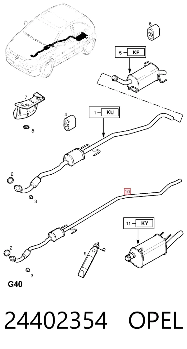 Каталізатор 24402354 Opel