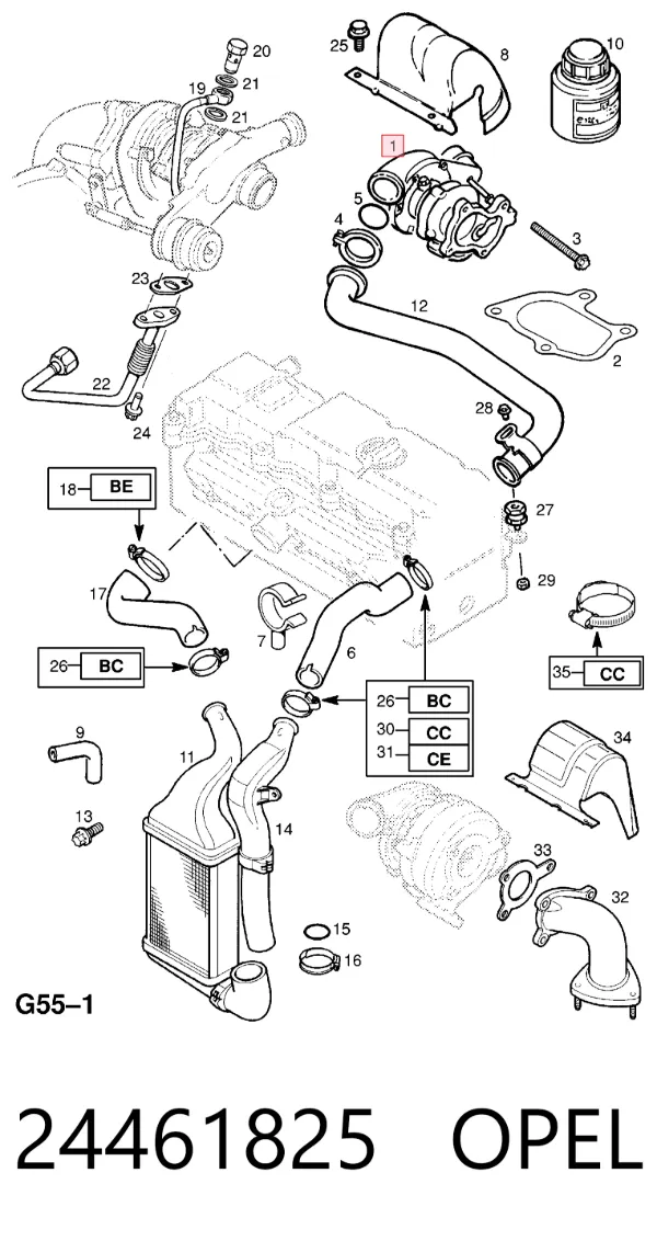 Турбіна 24461825 Opel