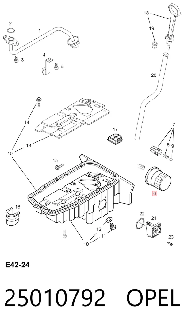 Масляний фільтр 25010792 Opel