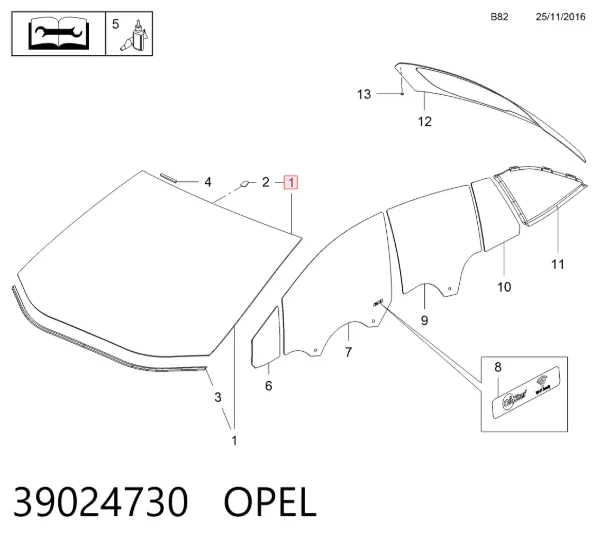 Лобове скло 6342AGSCMVZ Glaspo