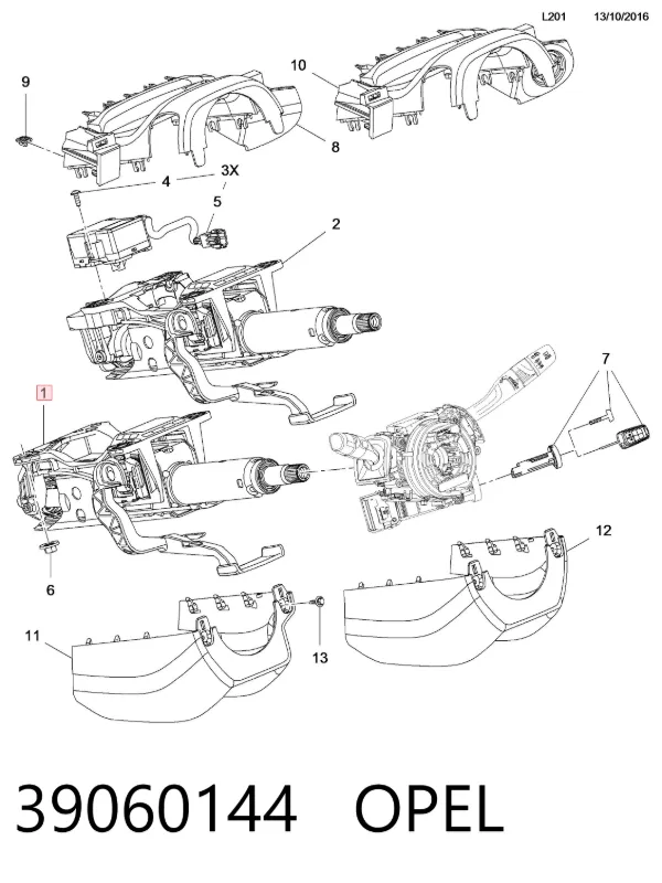 Рульова колонка 39060144 Opel