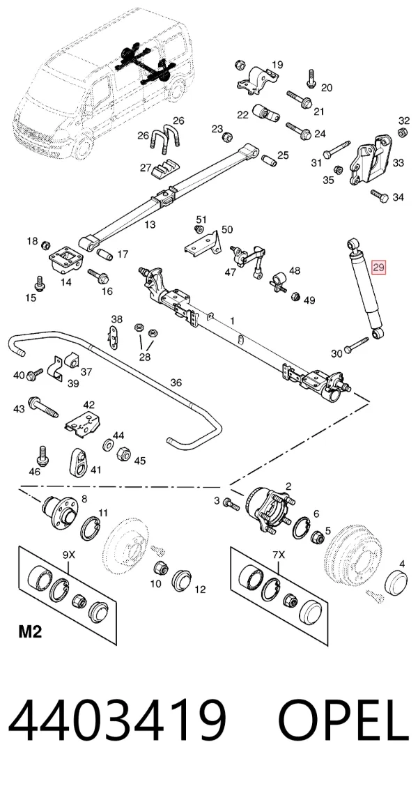 Амортизатор задній 4403419 Opel