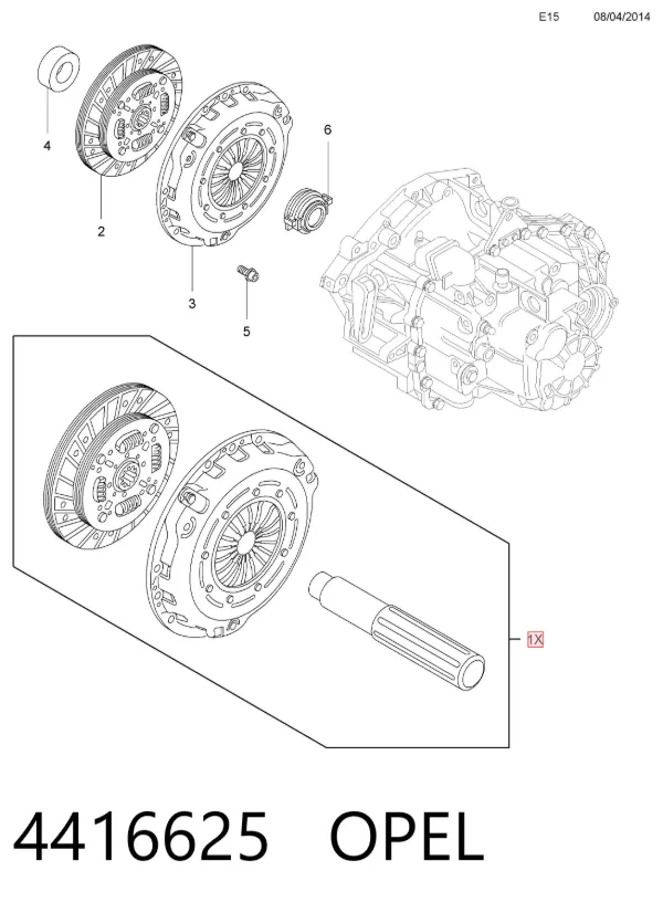Зчеплення 4416625 Opel