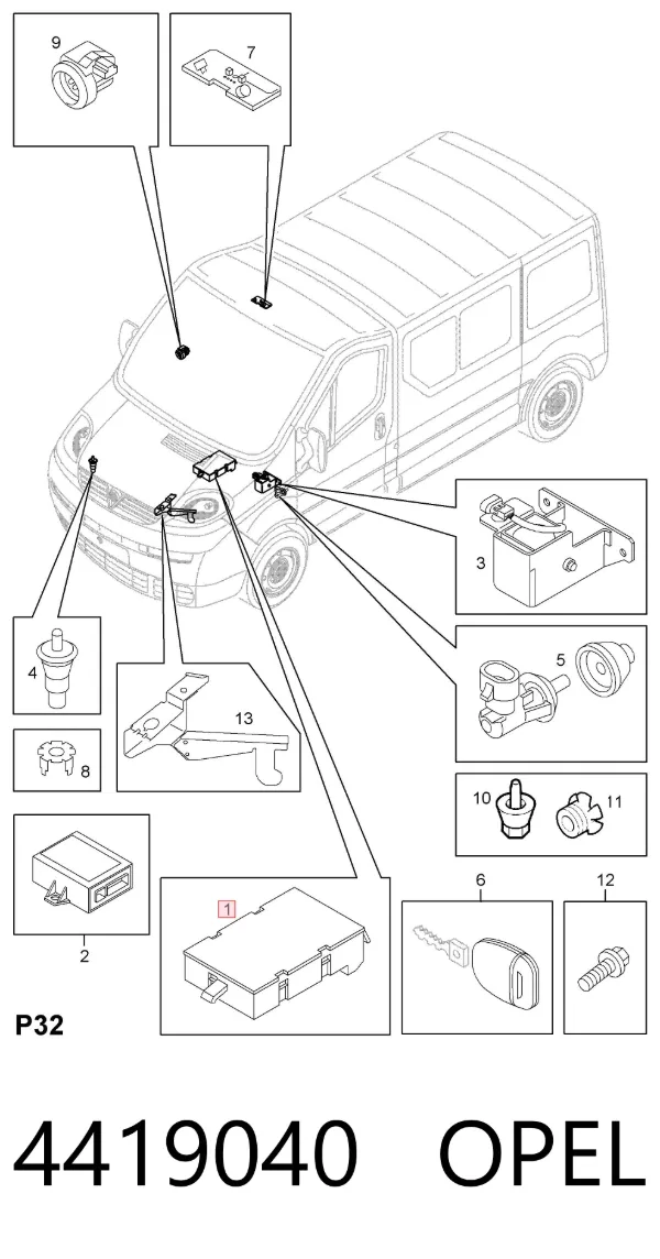 Блок комфорту Opel Vivaro A