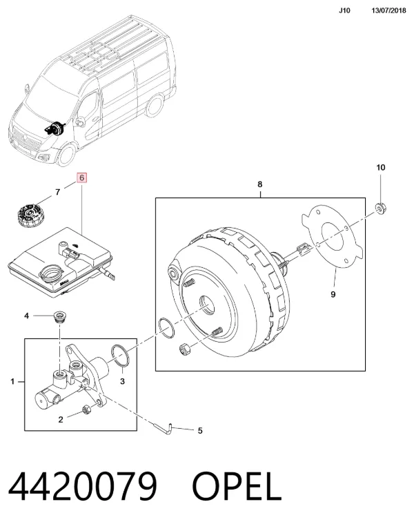 Бачок гальмівний 93167671 General Motors