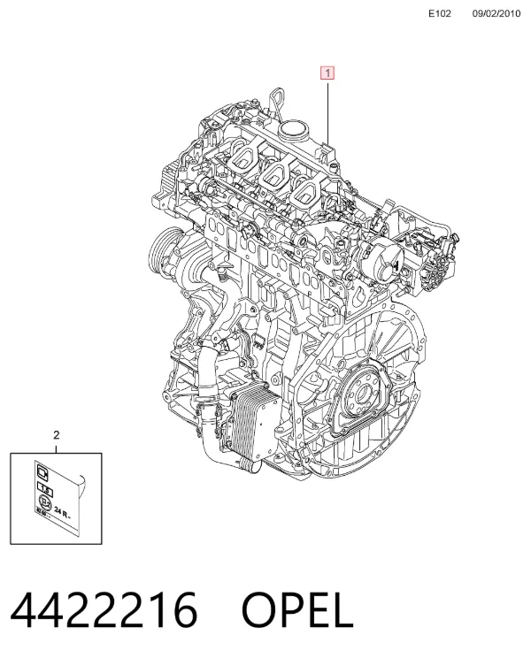 Двигун 95516855 Opel
