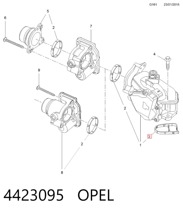 Прокладка дросельної заслінки 4423095 Opel