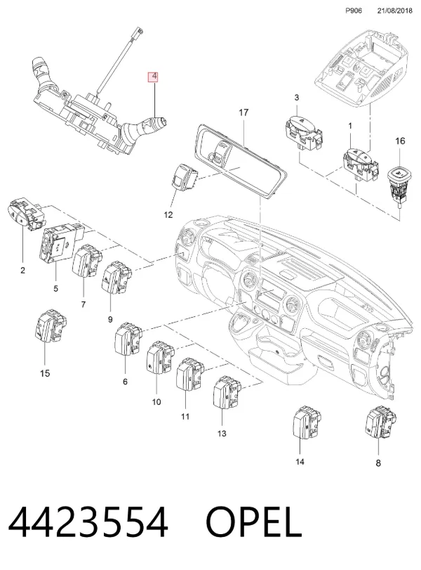 Підрульовий перемикач 95518858 Opel