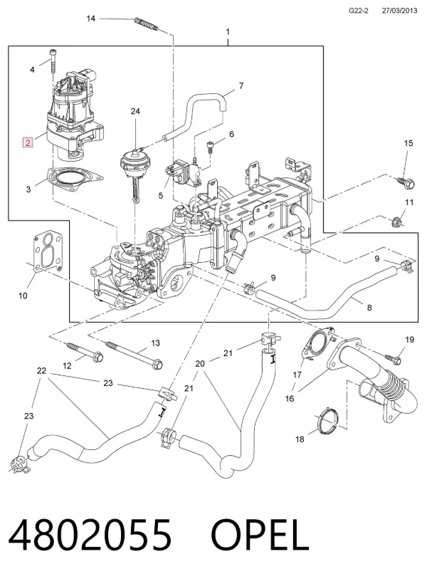 Клапан ЄГР 4802055 Opel