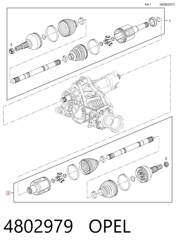 ШРУС внутрішній правий 4802979 Opel