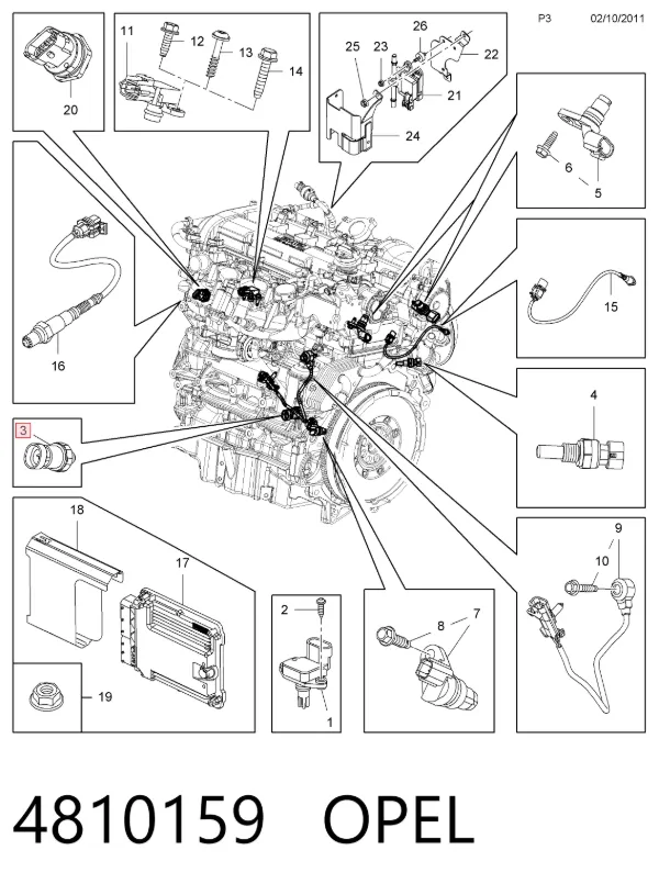 Датчик тиску масла 4810159 Opel