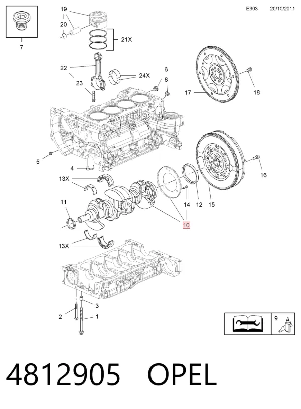 Колінвал 12619107 Peugeot/Citroen