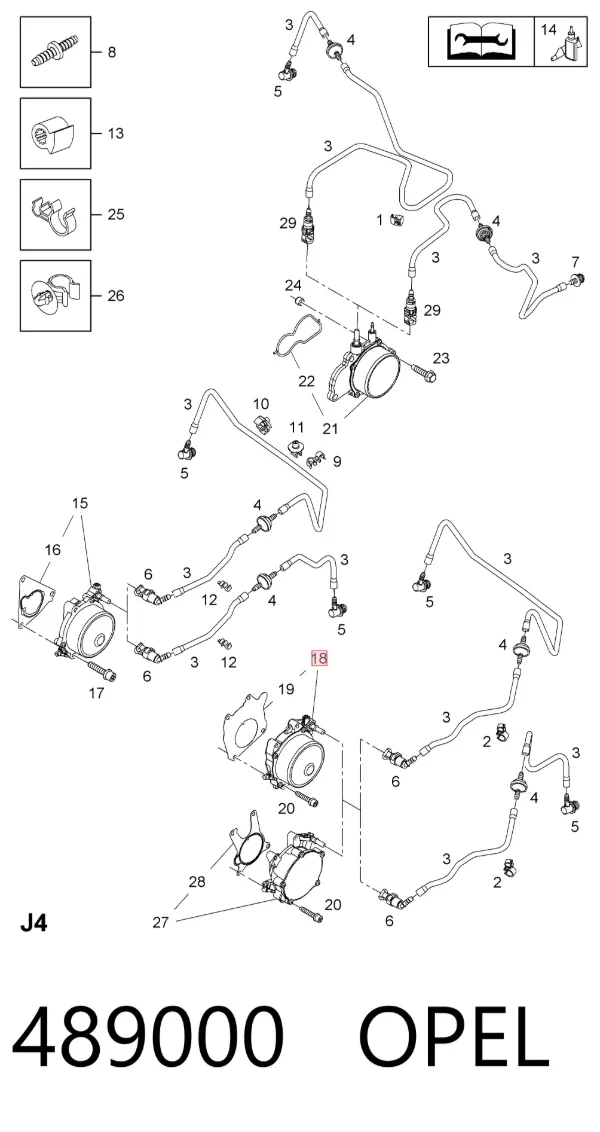 Вакуумний насос 489000 Opel