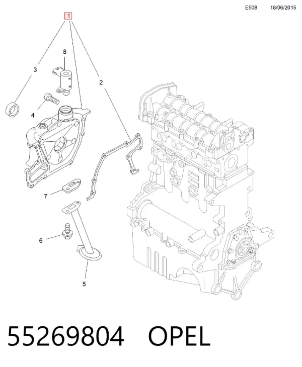 Масляний насос 55269804 Opel