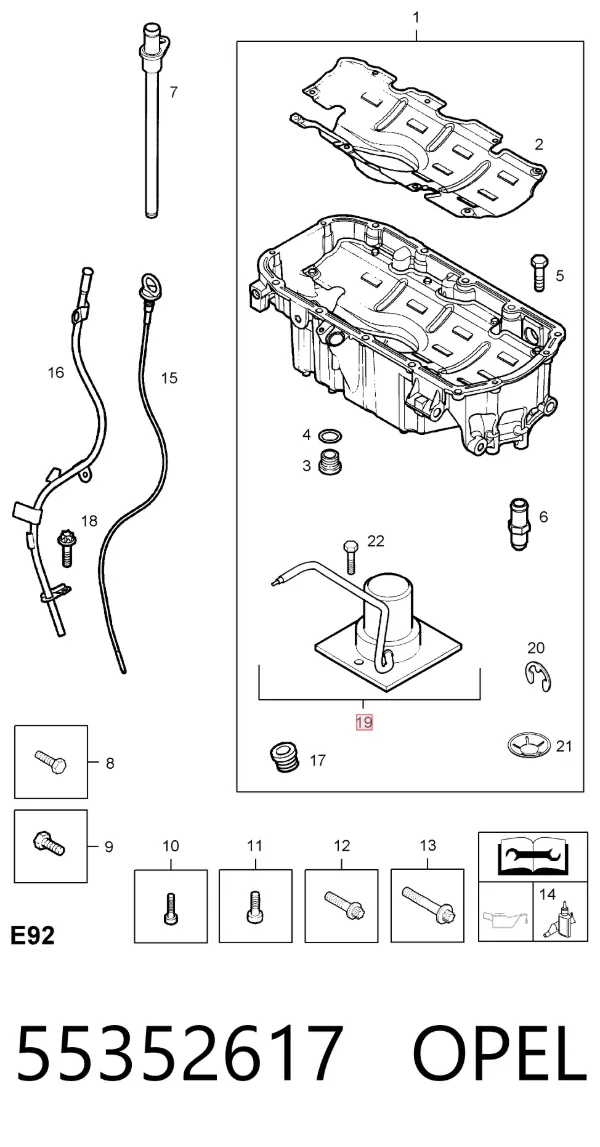 Датчик рівня масла 55352617 Opel