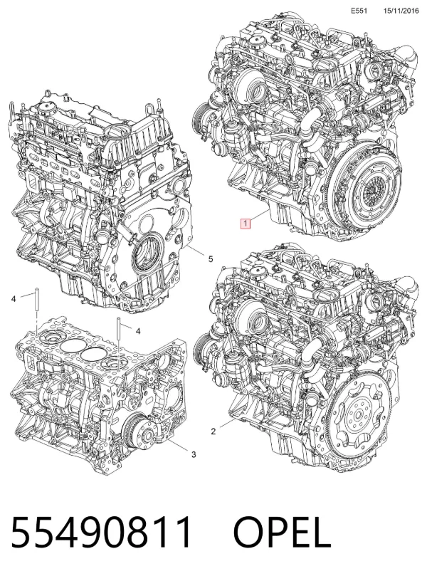 Двигун 55490811 Opel