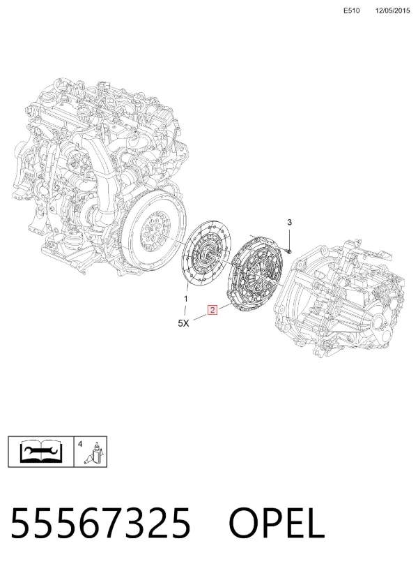 Корзина зчеплення 55567325 Opel