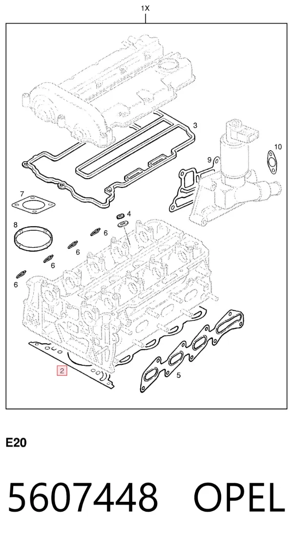 Прокладка ГБЦ 5607448 Opel