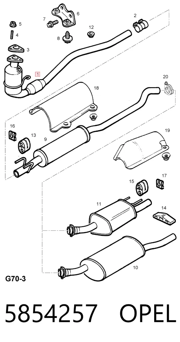Каталізатор 5854257 Opel