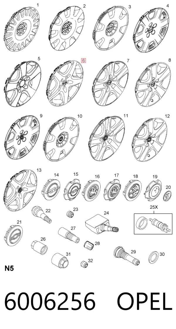 Ковпаки 6006256 Opel