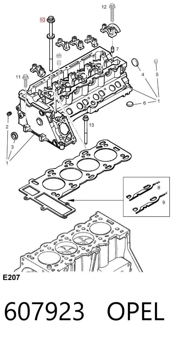 Болт ГБЦ 607923 Opel