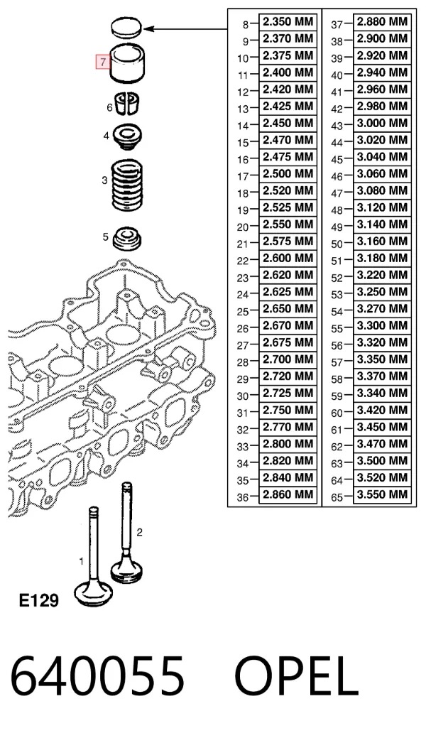 Гідрокомпенсатор 640055 Opel