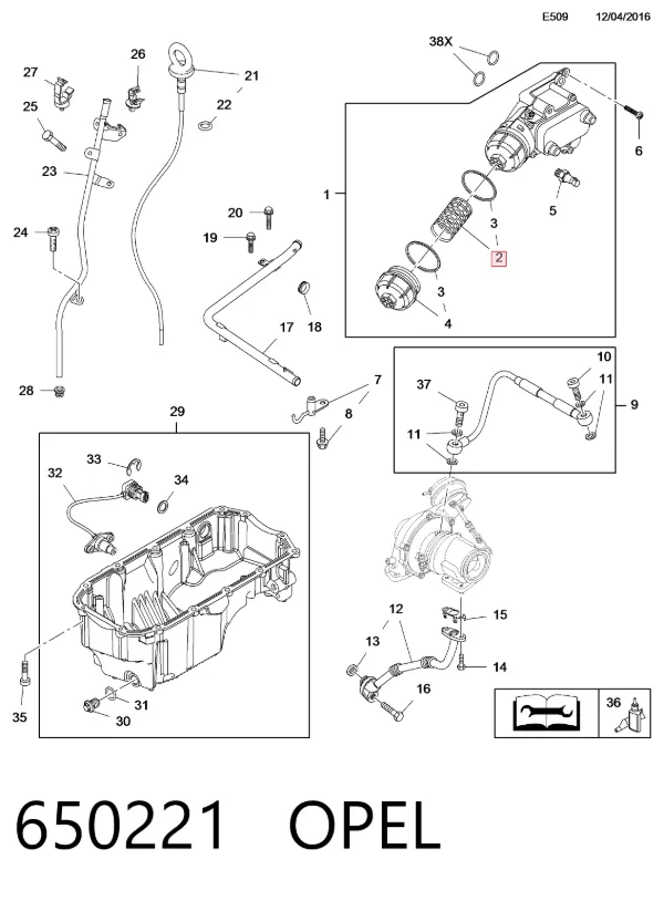Масляний фільтр 650221 Opel