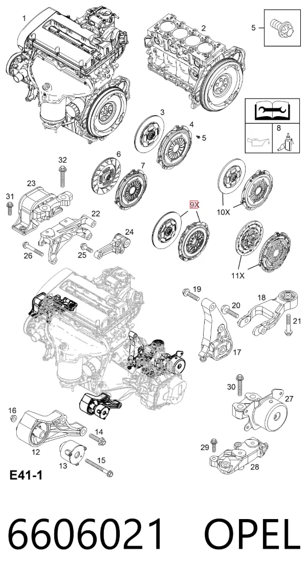 Зчеплення 6606021 Opel