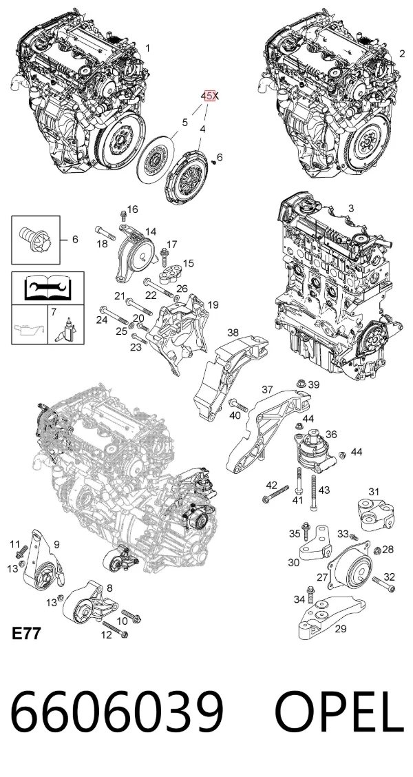 Зчеплення 6606039 Opel