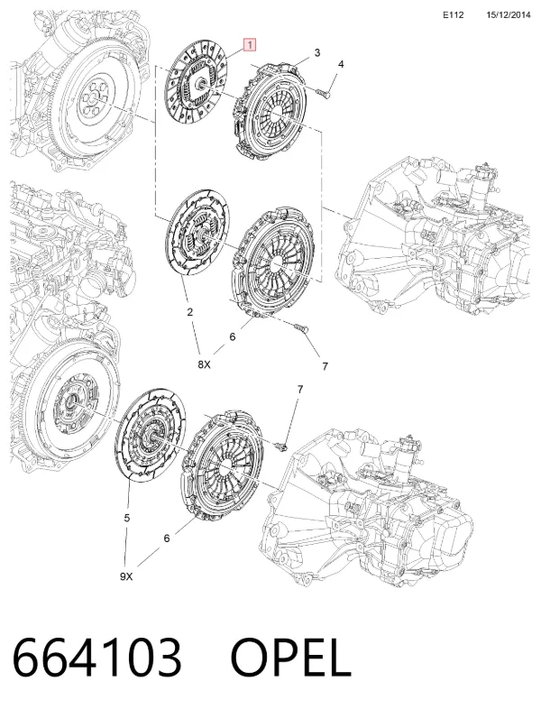 Зчеплення 664103 Opel
