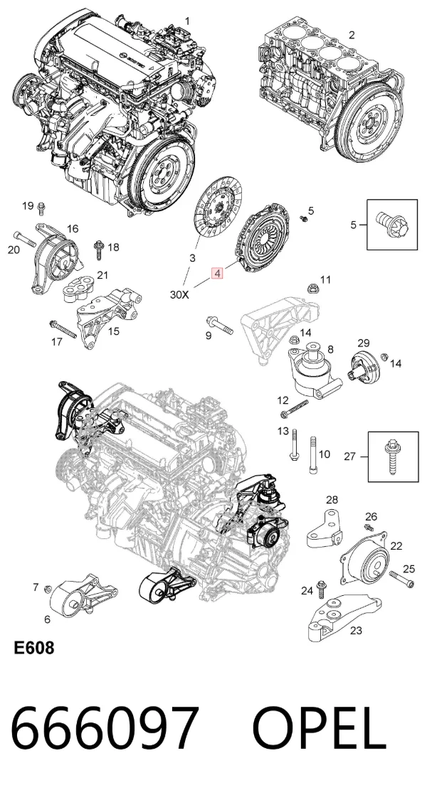 Корзина зчеплення 666097 Opel