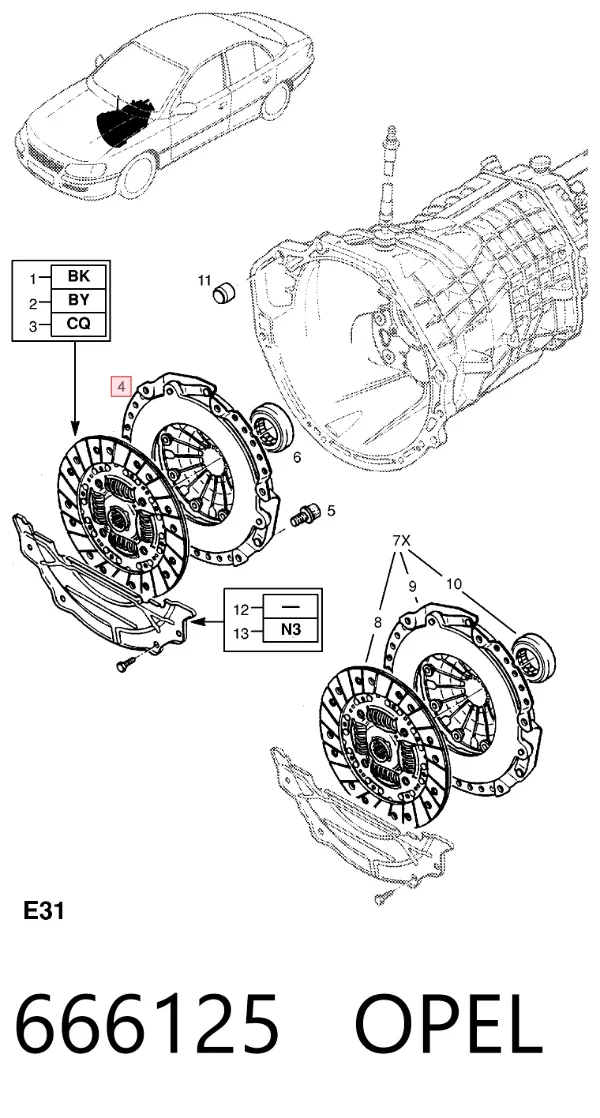 Корзина зчеплення 666125 Opel